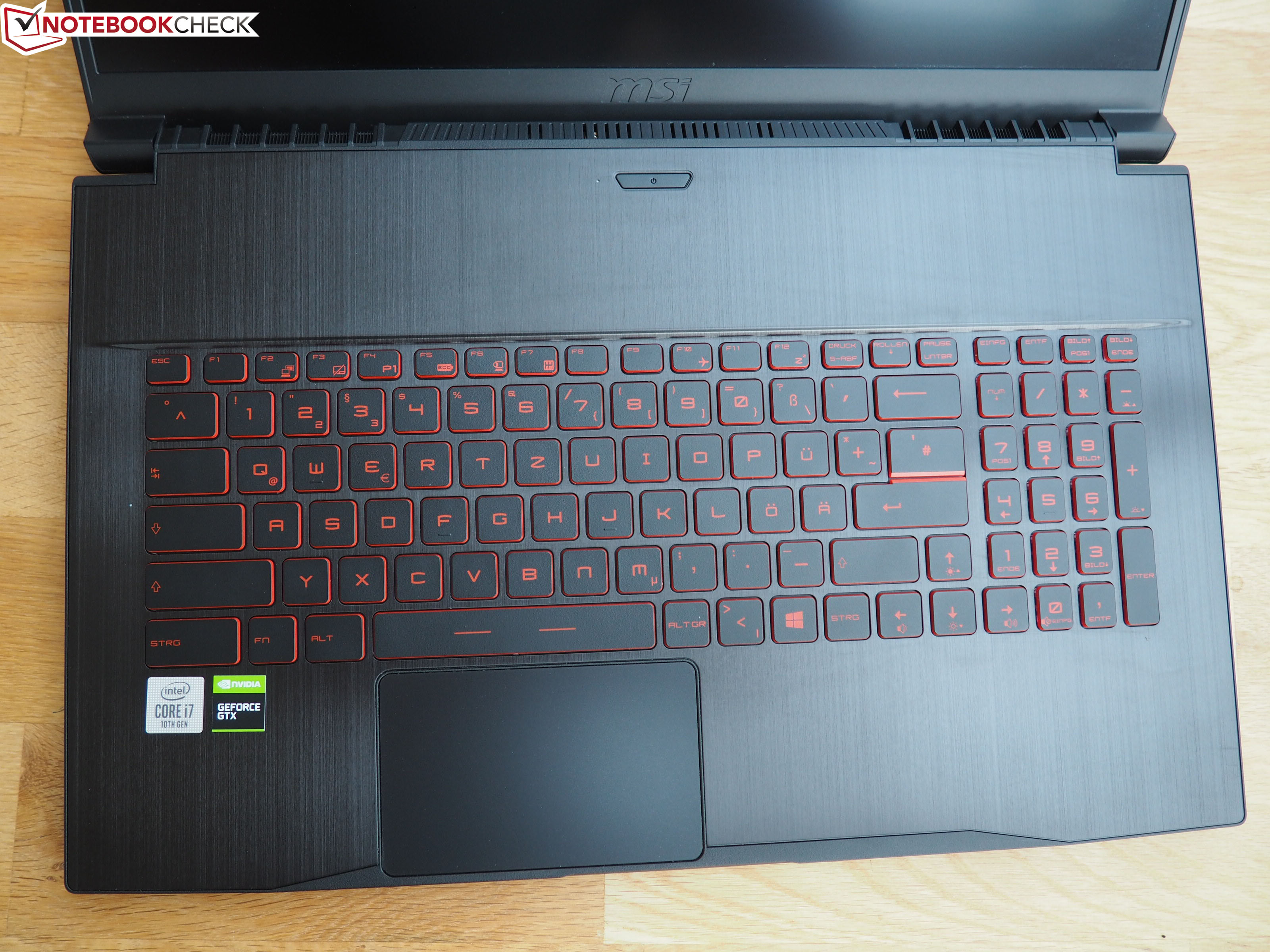 Test Msi Gf75 Thin 10sdr Laptop Fur Preisbewusste Spieler Notebookcheck Com Tests
