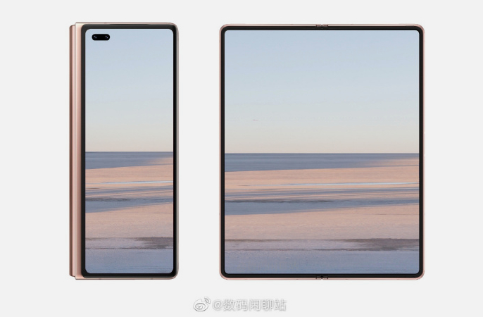 Das Hauptdisplay des Huawei Mate X2 verzichtet offenbar genau wie beim Vorgänger auf eine Notch oder ein Punch-Hole. (Bild: Digital Chat Station, Weibo)