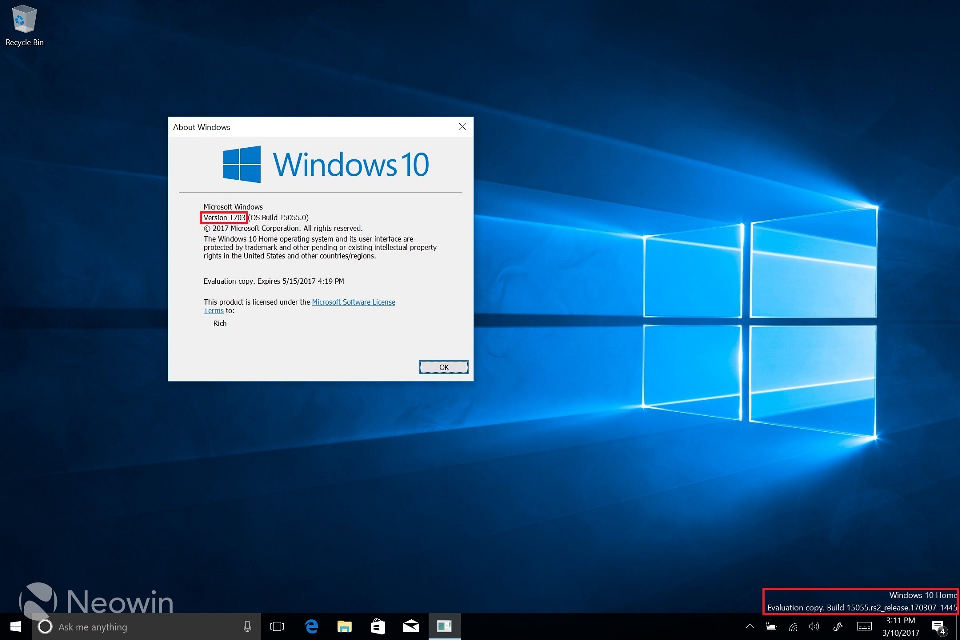 windows 10 download version 1703