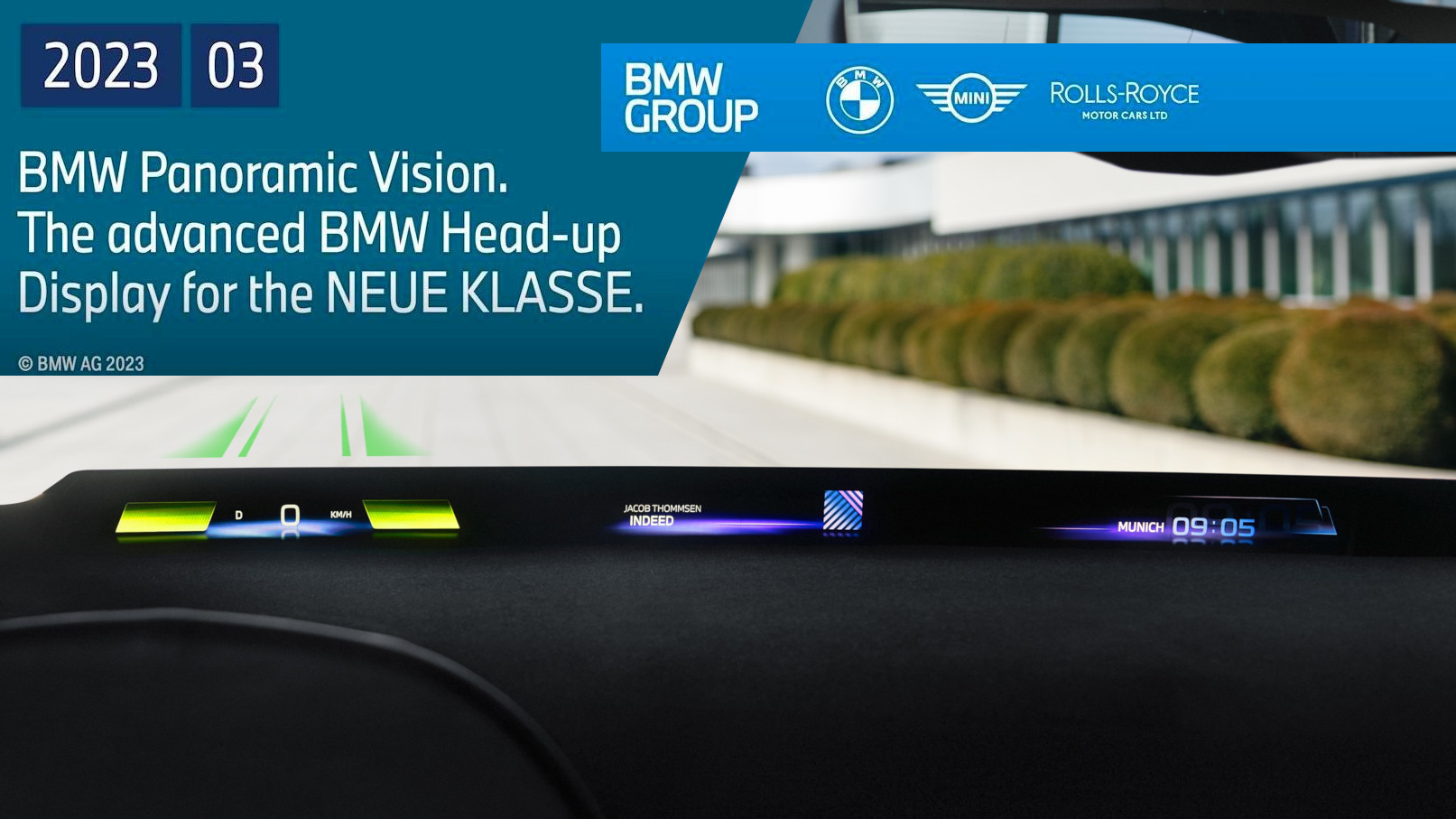 BMW Panoramic Vision Neues HeadUp Display nutzt gesamte Breite der