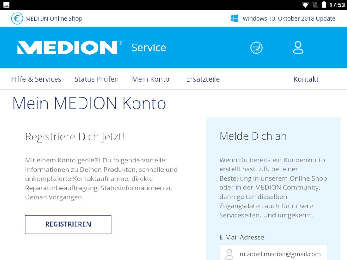 Medion Service App