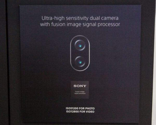 Sony neue Dual-Cam mit Fusion ISP bietet bis zu ISO 51200 bei Photos und ISO 12800 bei Video.
