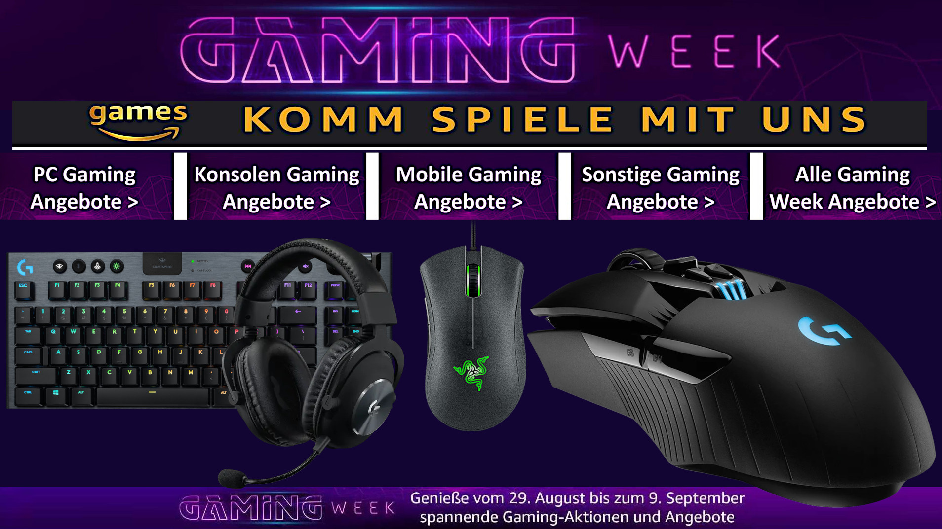 Amazon Gaming Week Tolle Angebote für Games, Hardware, Zubehör, InGameInhalte und Drops