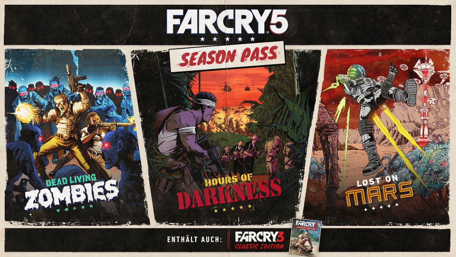 Far Cry 5 Season Pass Bringt Irre Dlcs Mars Vietnam Und Zombies Notebookcheck Com News