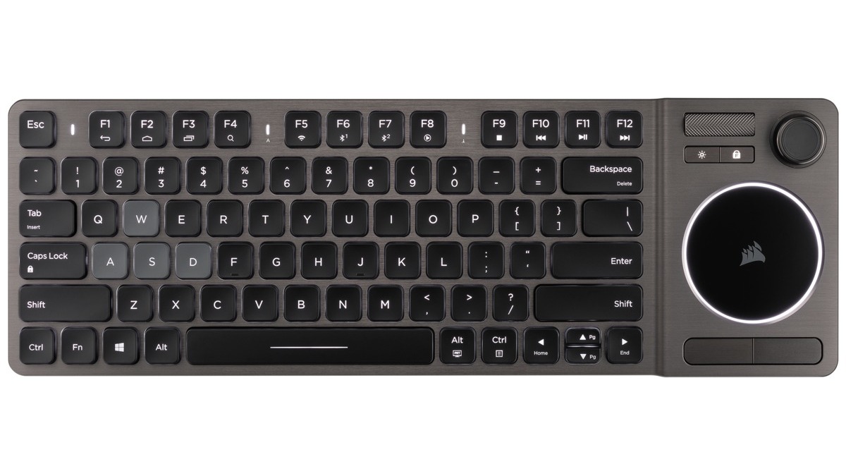 Corsair K83 Wireless Entertainment Keyboard mit Joystick und Touchpad
