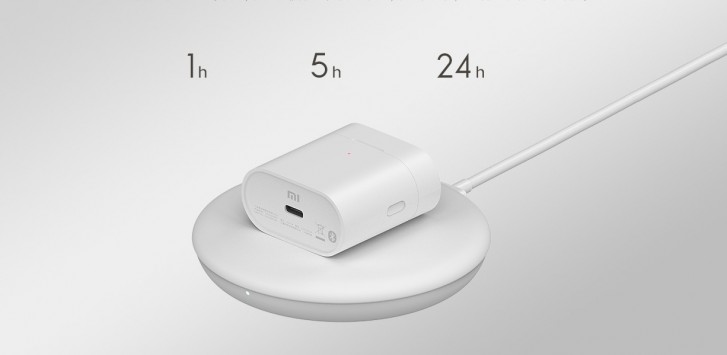 Die Xiaomi Mi Air 2S können wahlweise über USB-C oder drahtlos geladen werden. (Bild: Xiaomi)