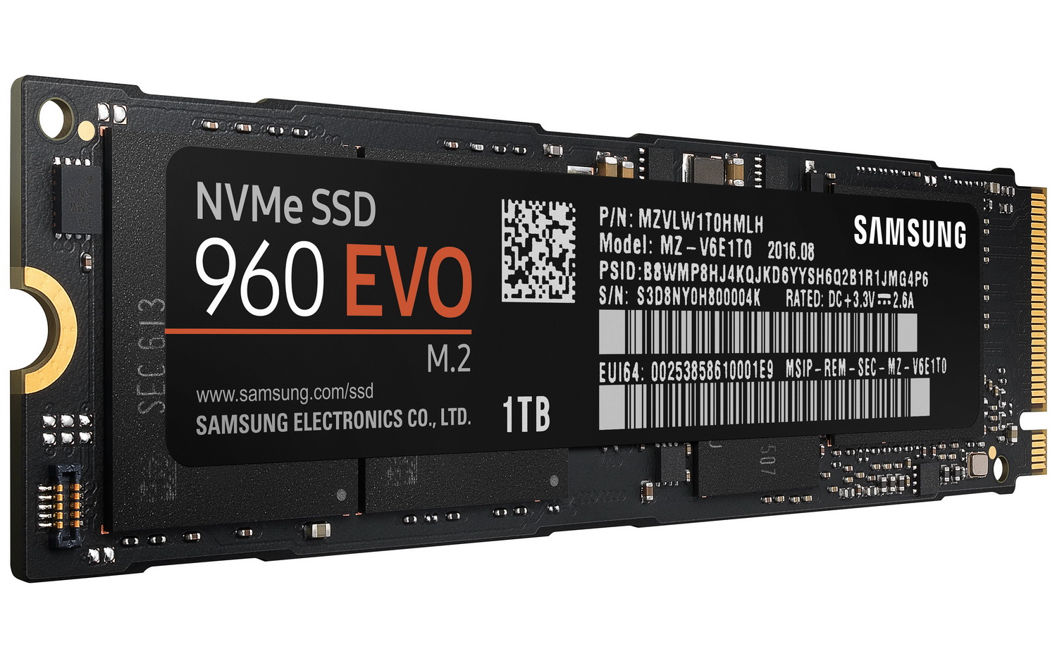 Samsung 960 EVO/960 PRO, nuevos SSDs M.2 con velocidades de hasta 3,500 MB/s