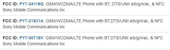 Drei Sony Smartphones landeten bei der FCC.