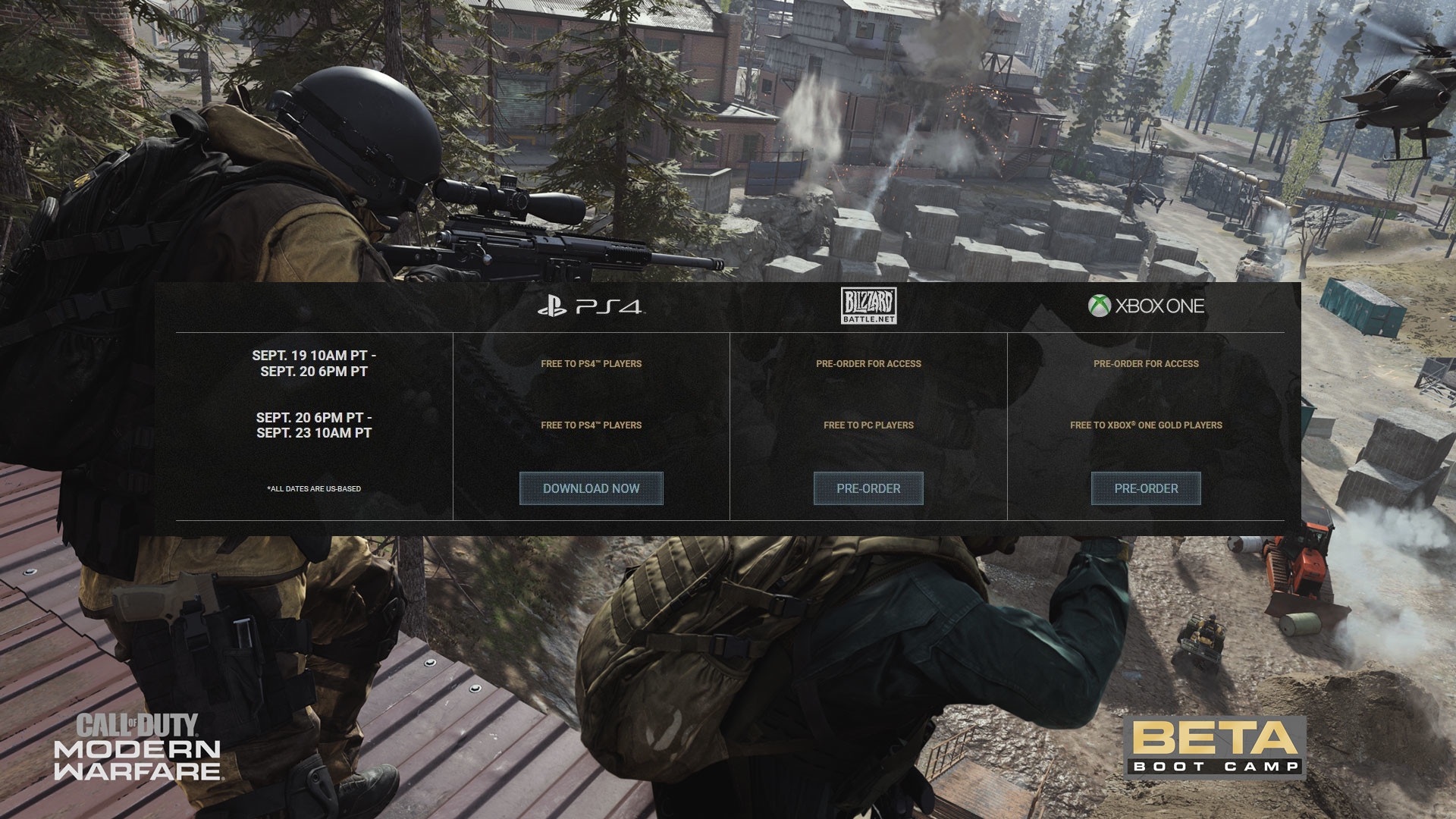 Call of Duty Modern Warfare Crossplay Multiplayer Beta