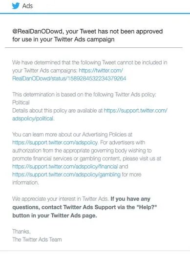 O´Dowd wurde es verboten eine Twitter-Ad-Kampagne zur Sicherheit von Teslas zu starten (Bild: Twitter)