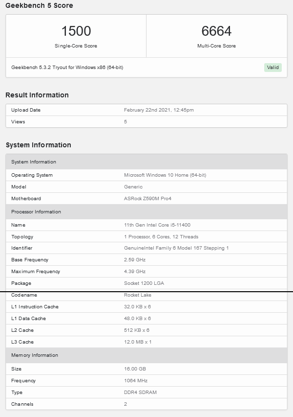 Der Intel Core i5-11400 kann im neuen Benchmark-Leak eine überzeugende ...