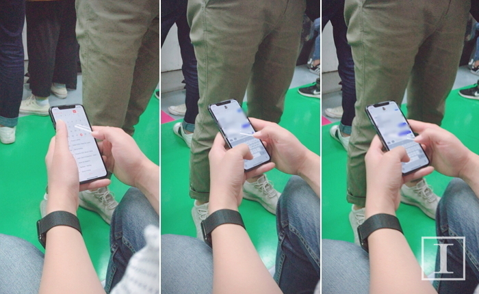 Das iPhone X in freier Wildbahn: Hier ein Beispiel aus Seoul, Südkorea.