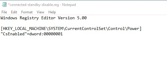 Hiermit schaltet man Modern Standby nach einem Neustart wieder ein.