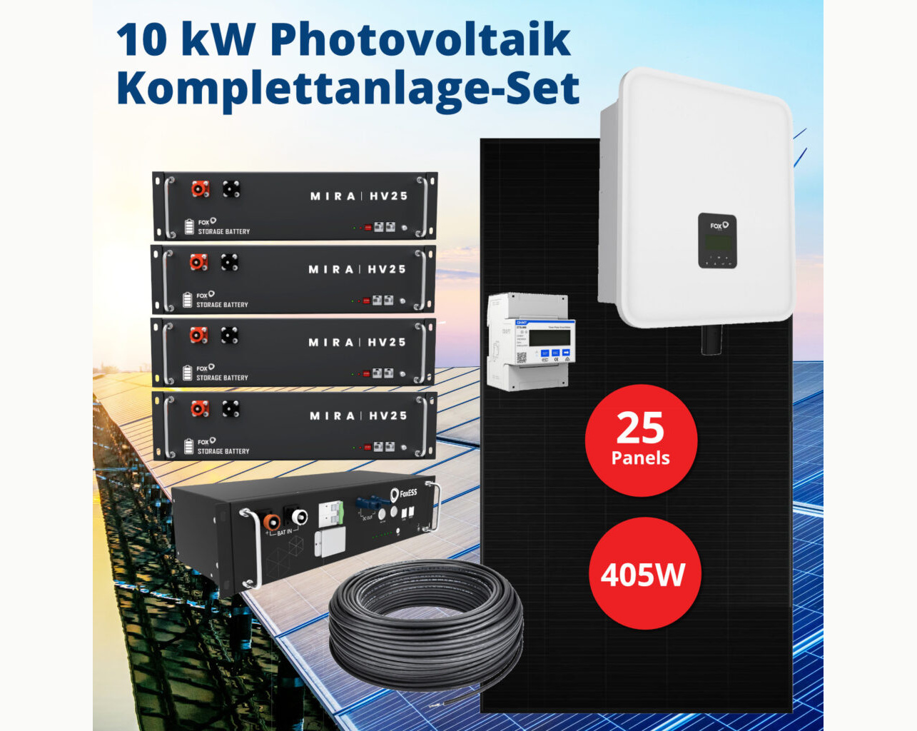 Deal 10 kWp PhotovoltaikAnlage mit Solarmodulen von JaSolar und