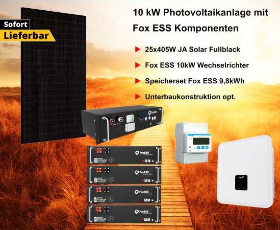 Deal: 10-kWp-Solaranlage mit Ja Solar, Batteriespeicher und Hybrid