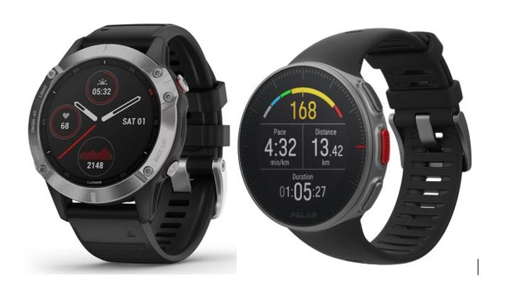 Sportliche Smartwatches: Garmin fēnix 6 und Polar Vantage V im Vergleich (Bild: Garmin, Polar)