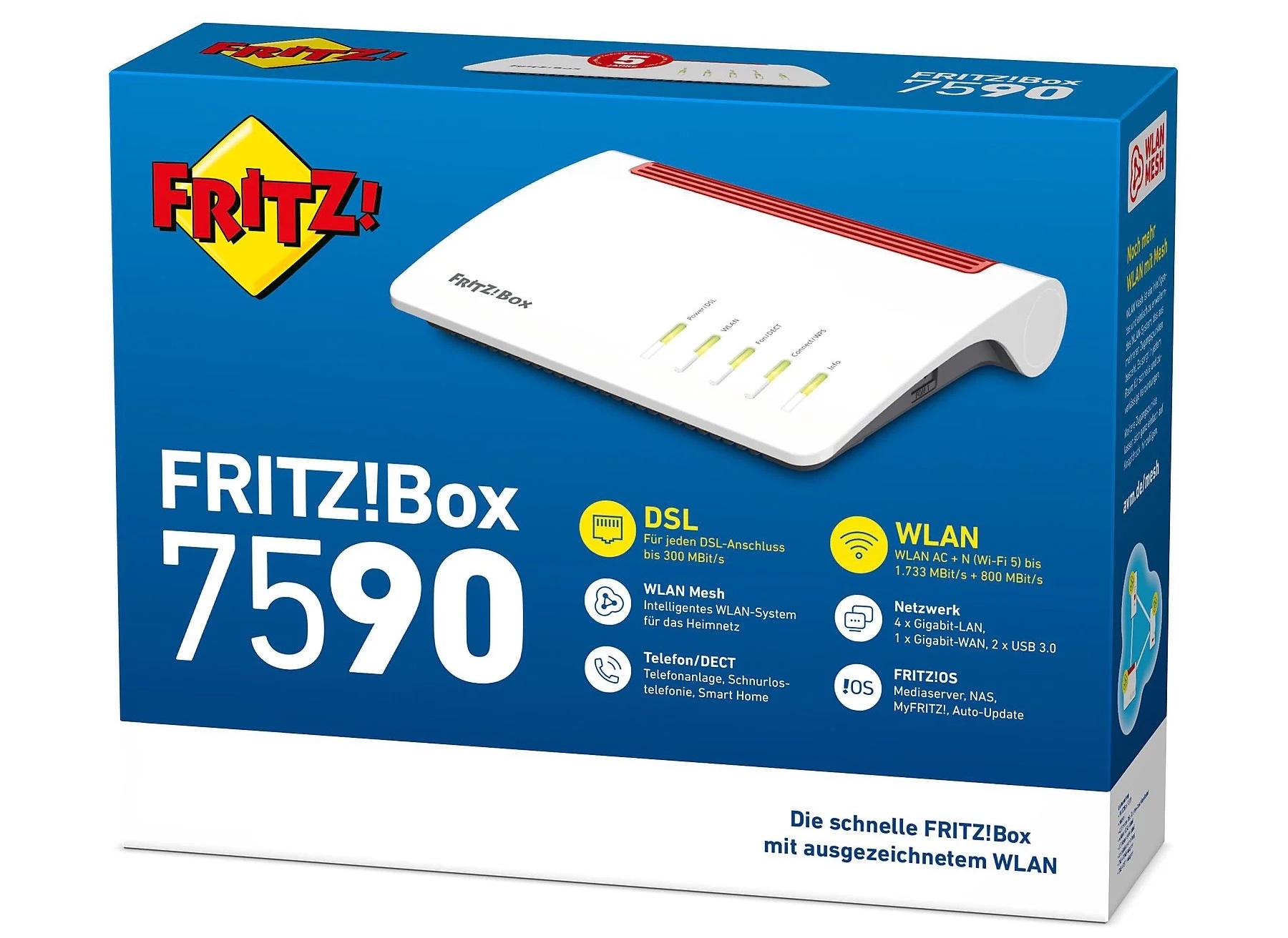 Najlepsza oferta: router WLAN AVM Fritz!Box 7590 jest w sprzedaży w Amazon, Saturn i Media Markt