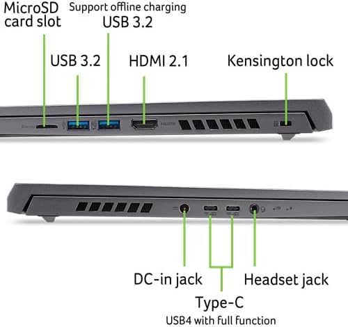 Die Anschlussmöglichkeiten des Acer Swift X OLED-Notebooks (Bild: Acer)