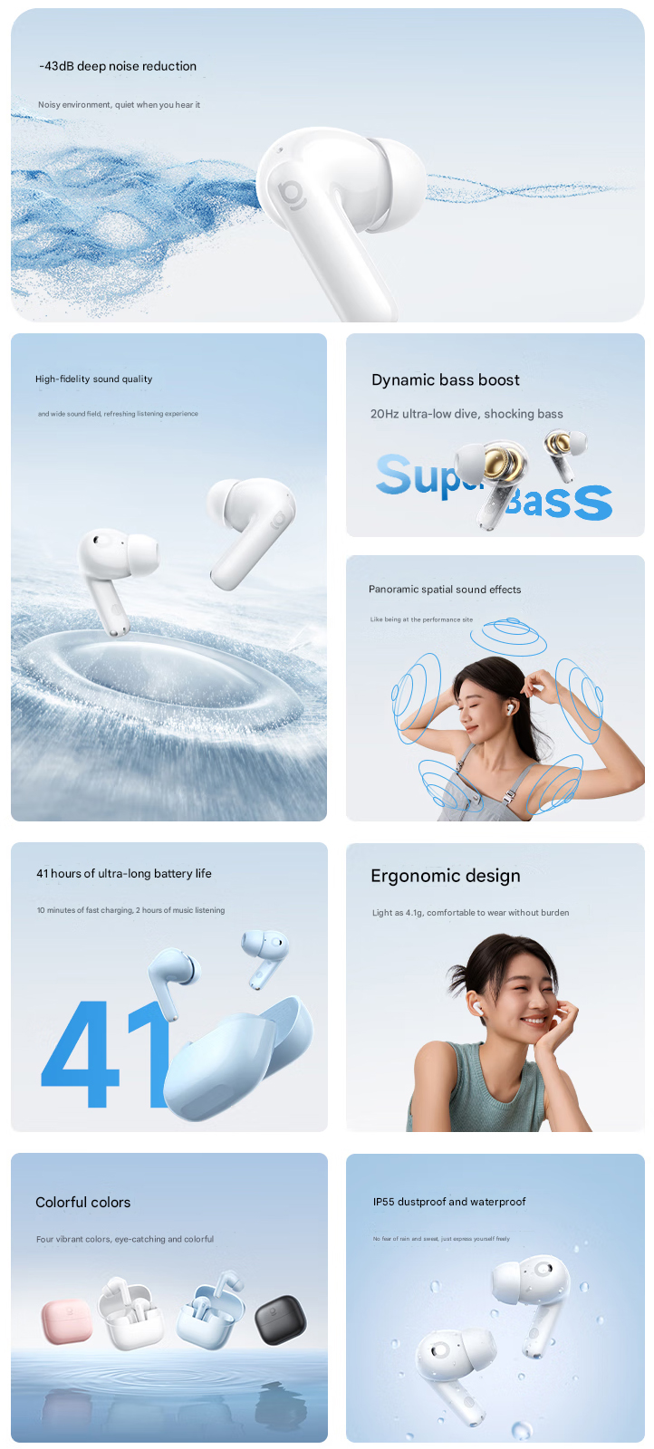 Die Highlights der kabellosen Kopfhörer (Bildquelle: Baseus - maschinell übersetzt)