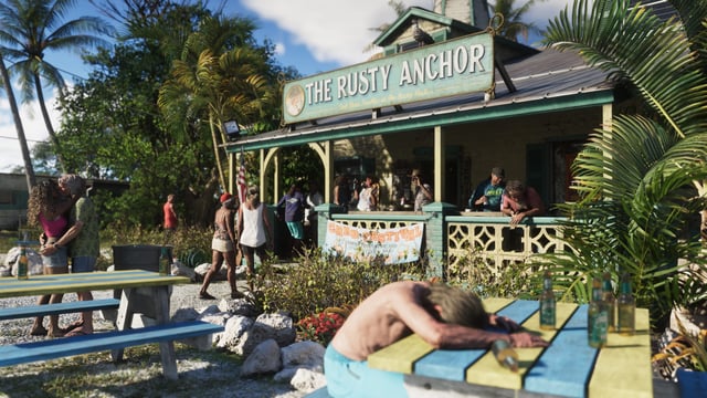 Ein Screenshot der Bar „The Rusty Anchor“ aus GTA 6.