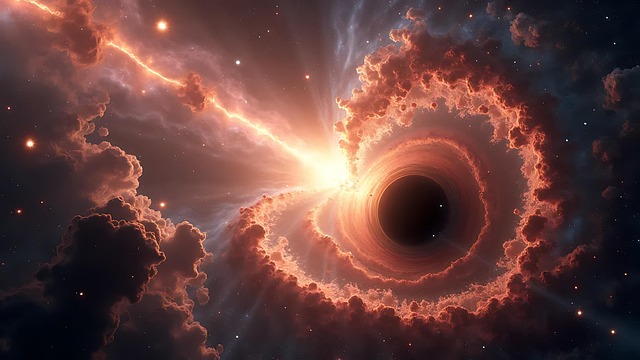 KI-generiertes Symbolbild, das ein schwarzes Loch zeigt. (Bildquelle: CharlVera - Pixabay)