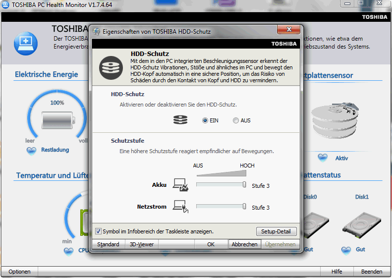 Toshiba PC Gesundheit Monitor Windows 8 64 Bit