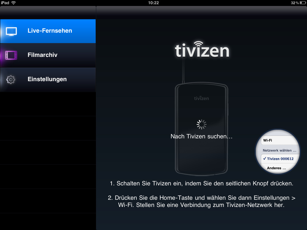 Android schwarz Tivizen Nano DVB-T Empfänger für Apple 