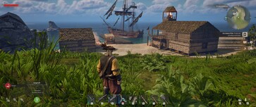 Im Bild: Eine Basis in Windrose. Das Piratenschiff liegt vor Anker.