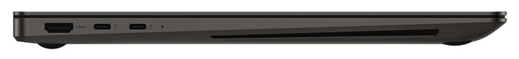 Linke Seite: HDMI, 2x Thunderbolt 4 (USB-C; Power Delivery, Displayport)