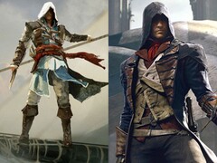 Edward Kenway aus Assassin's Creed Black Flag und Arno Dorian aus Assassin's Creed Unity.