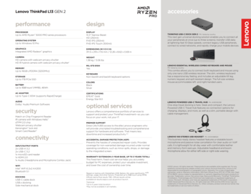 Spezifikationen ThinkPad L13 G2 AMD
