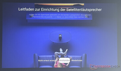 Der Nebula P1 hilft beim Aufstellen der Lautsprecher