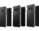 Alle drei 4G-Varianten des Samsung Galaxy S10 nebeneinander in einem Case-Leak.