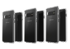 Alle drei 4G-Varianten des Samsung Galaxy S10 nebeneinander in einem Case-Leak.