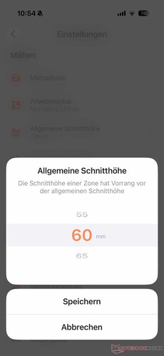 Einstellen der Schnitthöhe