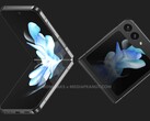 Visualisierte CAD-Modelle zeigen uns das vermutlich finale Samsung Galaxy Z Flip5 Design (Bild: OnLeaks/Mediapeanut)