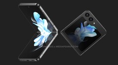 Visualisierte CAD-Modelle zeigen uns das vermutlich finale Samsung Galaxy Z Flip5 Design (Bild: OnLeaks/Mediapeanut)