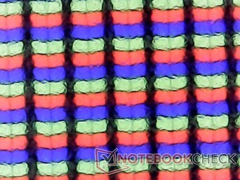 Die Subpixel sind durch die matte Oberfläche leicht körnig