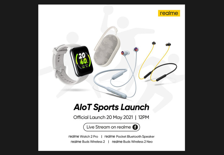 Realme hat ein Launch-Event für den 20. Mai angekündigt, zu dem mehrere Produkte vorgestellt werden sollen. (Bild: Realme)