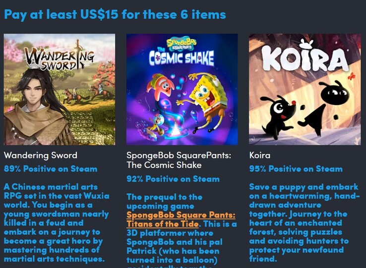 Die zweite Stufe fügt dem Bundle diese 3 Spiele hinzu. (Bildquelle: Humble Bundle)