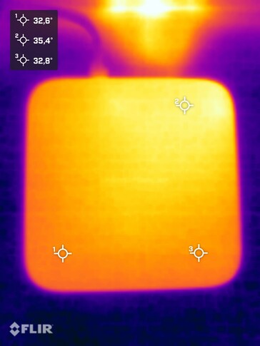 Oberflächentemperaturen Stresstest (Oberseite)