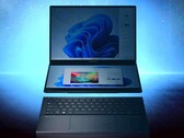 Aufgehellt sieht der von Asus angeteaserte Dual-Display-Laptop aus wie eine Alternative zum Lenovo Yoga Book 9i. (Bild: Asus, editiert)