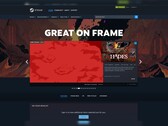 Die 'Great On Frame' Sektion auf Steam