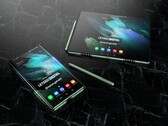 Das Galaxy Z Fold Tab: Ein Samsung Patent zum doppelt und beidseitig faltbaren "Ultra-Tablet" wird in Renderbildern zum Leben erweckt. (Bild: LetsGoDigital)