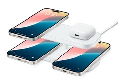 Das neueste Qi2-Ladegerät von Zens lädt bis zu vier Smartphones zeitgleich. (Bildquelle: Zens)