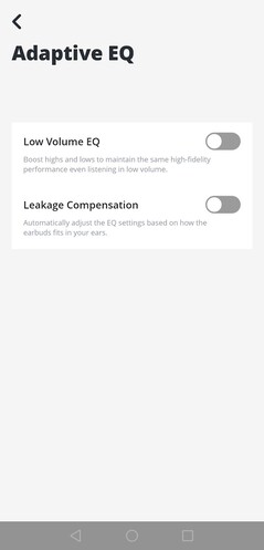 Die App erlaubt auch eine Konfiguration des Equalizer (Bildquelle: Notebookcheck)