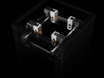 Vier Druckköpfe im LightMake L4