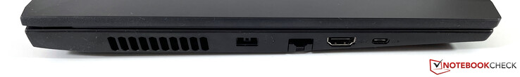 Links: Netzteil (Slim Tip), Gigabit-Ethernet, HDMI 2.0, USB-C 3.2 Gen.1