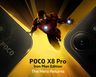 Das Poco X8 Pro Iron Man Edition verfügt über ein auffälliges Design auf der Rückseite.