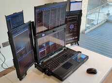 Wer unterwegs ganz entspannte 7 Monitore nutzen will, der kann sich das Aurora 7 mal näher ansehen (Bild: Expanscape)